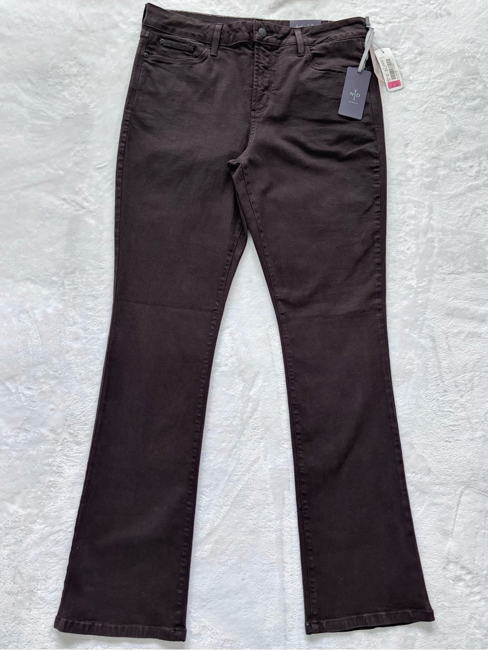 NYDJ Billie Mini Bootcut Mid Rise Lift & Tuck Mahogany Embellished Jean--NWT--14